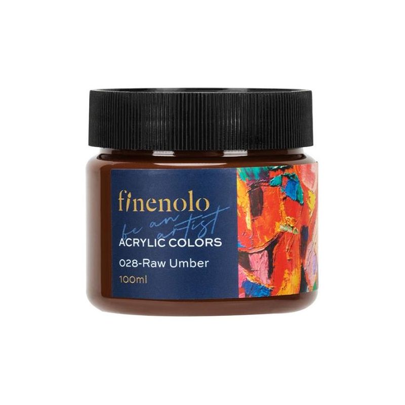 Paint - Acrylic Finenolo 100ml Tub - Raw umber - Deli