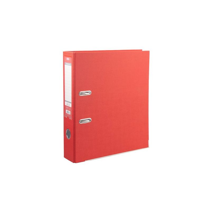 Lever Arch File A4 76mm Half Coated PP Red - Deli
