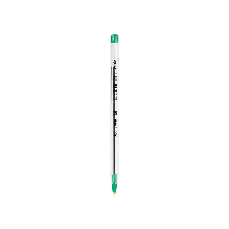 Pen - Ballpoint - Bullet Tip 1.0mm (50pc) - Green - Deli