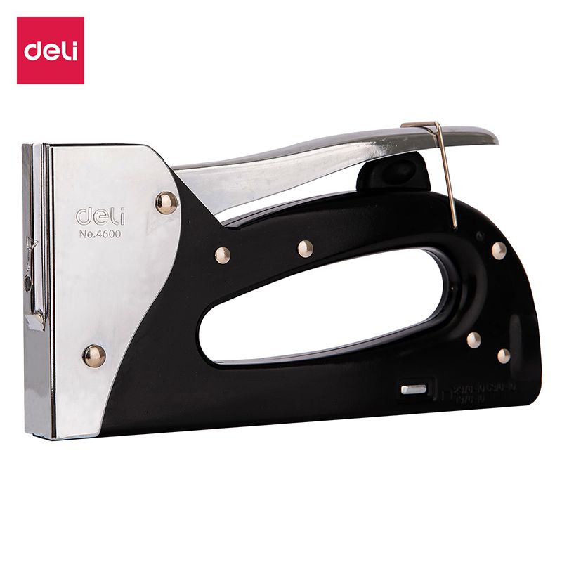 Tacker Tack Up To 10 mm Thickness Black with Staples - Deli