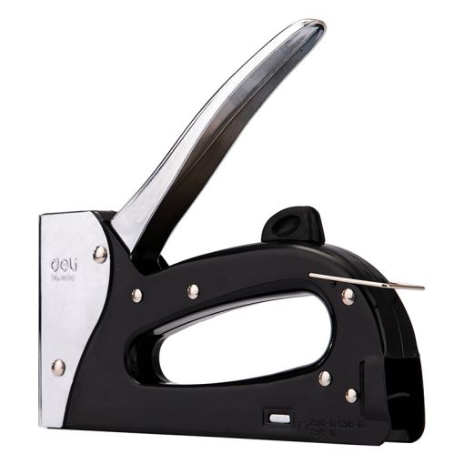Tacker Tack Up To 10 mm Thickness Black with Staples - Deli