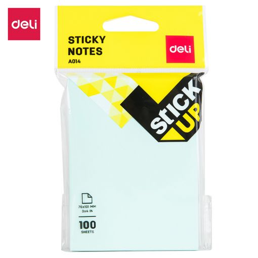 Sticky Notes 76x101mm 100 Sheets Light  YellowLight pink Light blue Light green - Deli