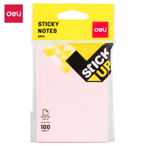 Sticky Notes 76x101mm 100 Sheets Light  YellowLight pink Light blue Light green - Deli