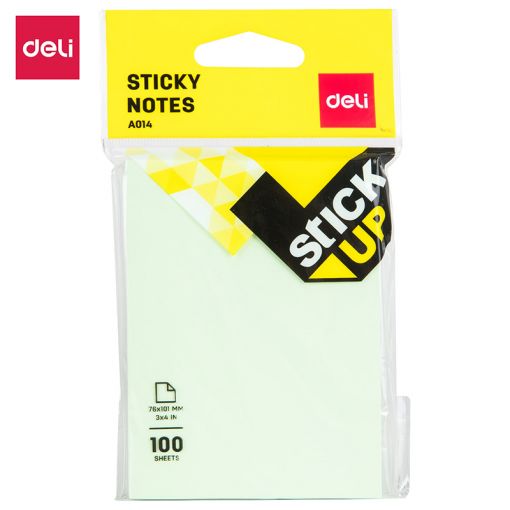 Sticky Notes 76x101mm 100 Sheets Light  YellowLight pink Light blue Light green - Deli