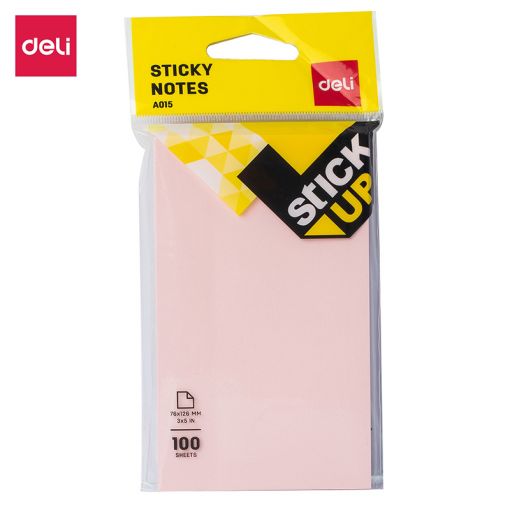 Sticky Notes 76x126mm 100 Sheets Light  YellowLight pink Light blue Light green - Deli