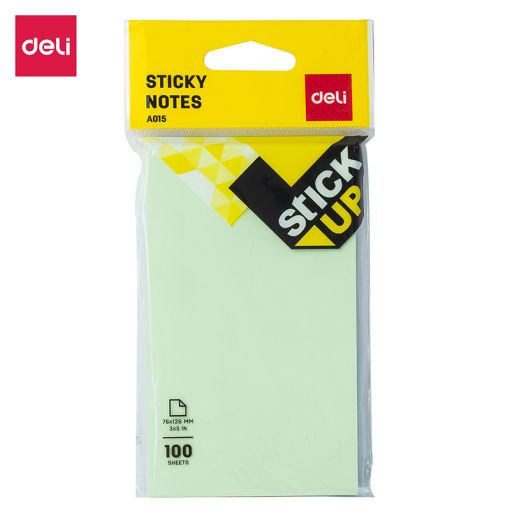 Sticky Notes 76x126mm 100 Sheets Light  YellowLight pink Light blue Light green - Deli
