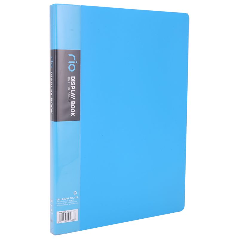 Hardcover File Display Book A4 (30pg) - Assorted Colours - Deli
