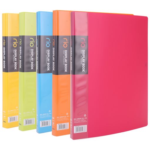 Hardcover File Display Book A4 (30pg) - Assorted Colours - Deli