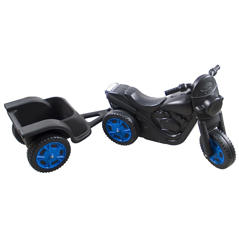 Scooter and Trailer - Racing Black with Coloured Wheel