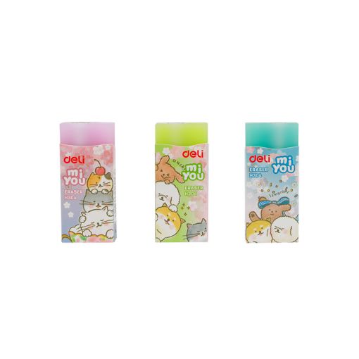 Eraser - 60x24x12mm (Single) - Assorted - Deli