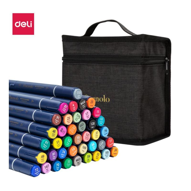 Sketch Marker Finenolo (40pc) (Alcohol Based with Carry Bag - Deli