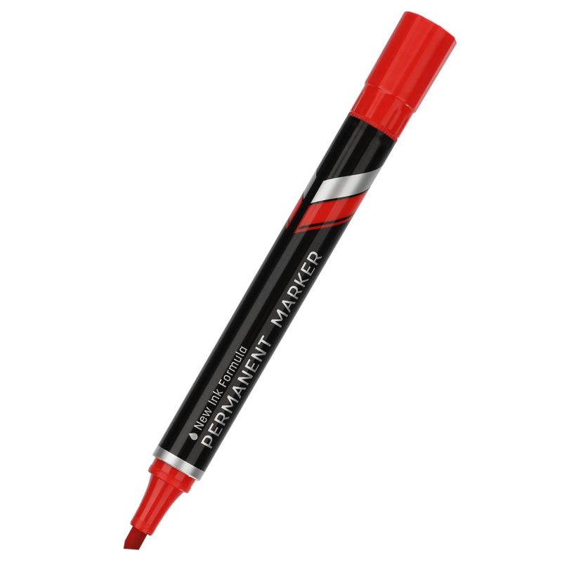 Permanent Marker - Chisel Tip 1.5-5mm (1pc) - Red - Deli