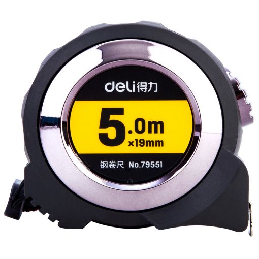 Steel Measure Tape 5mx19mm Grey - Deli