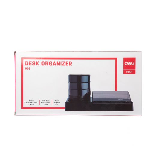 Desk Organizer 2 drawers 7 compartments 262x129x115mm Black - Deli