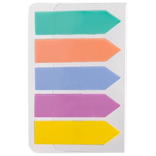 Index Tabs 43x12mm PP Tab Arrow Red acqua blue blue purpleyellow - Deli