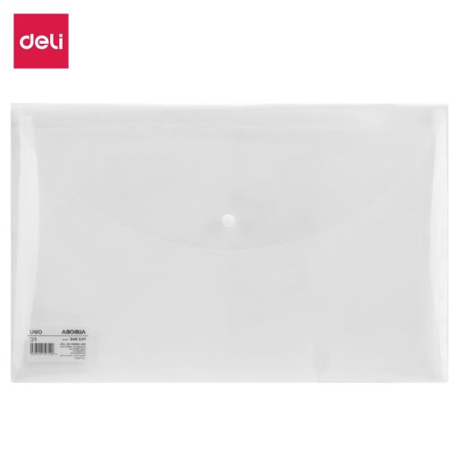 Carry Folder With press stud FC (Foolscap) Transparent - Deli