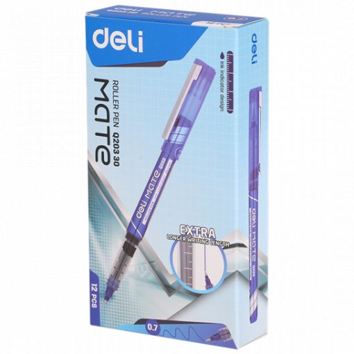 Pen - Rollerball - Blue - Tip 0.7mm (Single) - Mate  - Deli