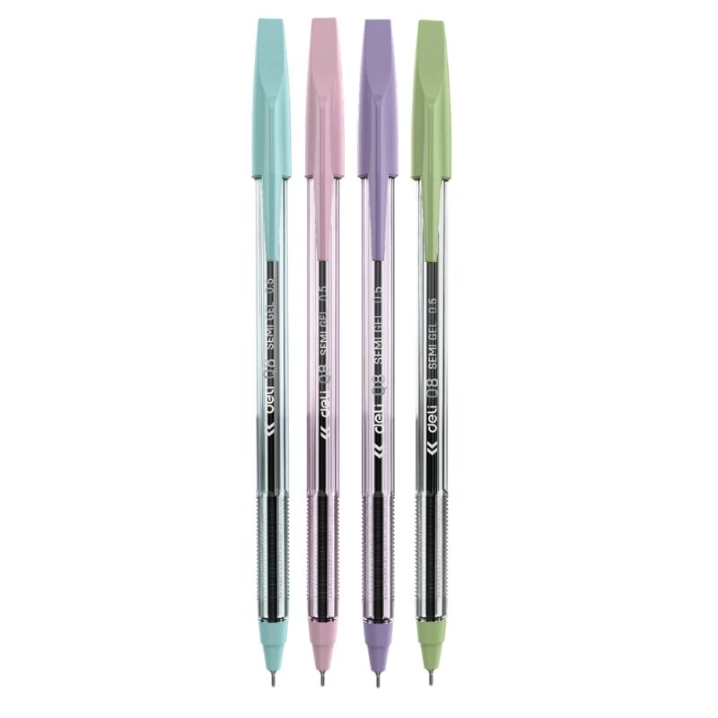 Pen - Semi Gel - Blue - Tip 0.7mm (1pc) - Think Coloured Barrel - Deli