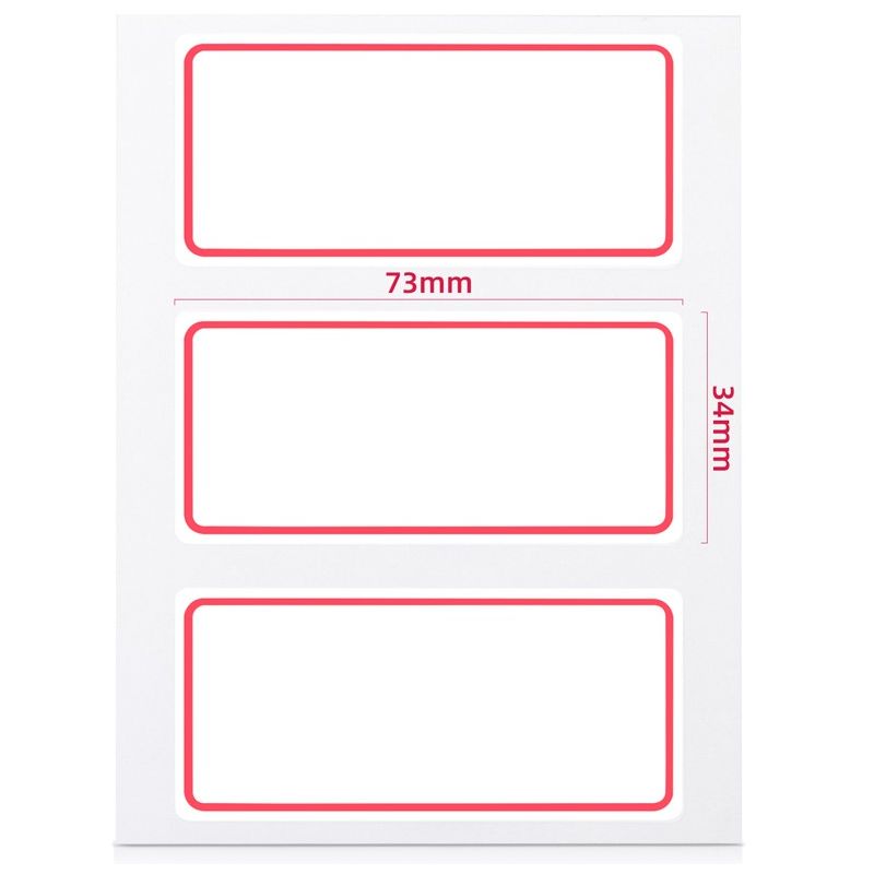 Autohension Sticker25x52mm 34x73mm WHITE - Deli