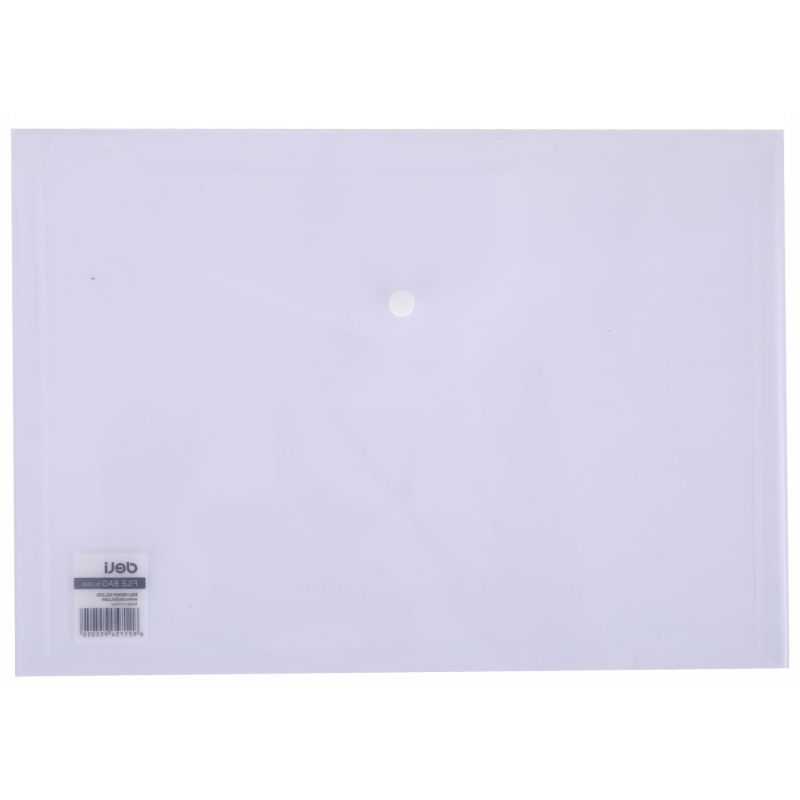 Carry Folder - A4 Transparent with Stud - Clear - Deli
