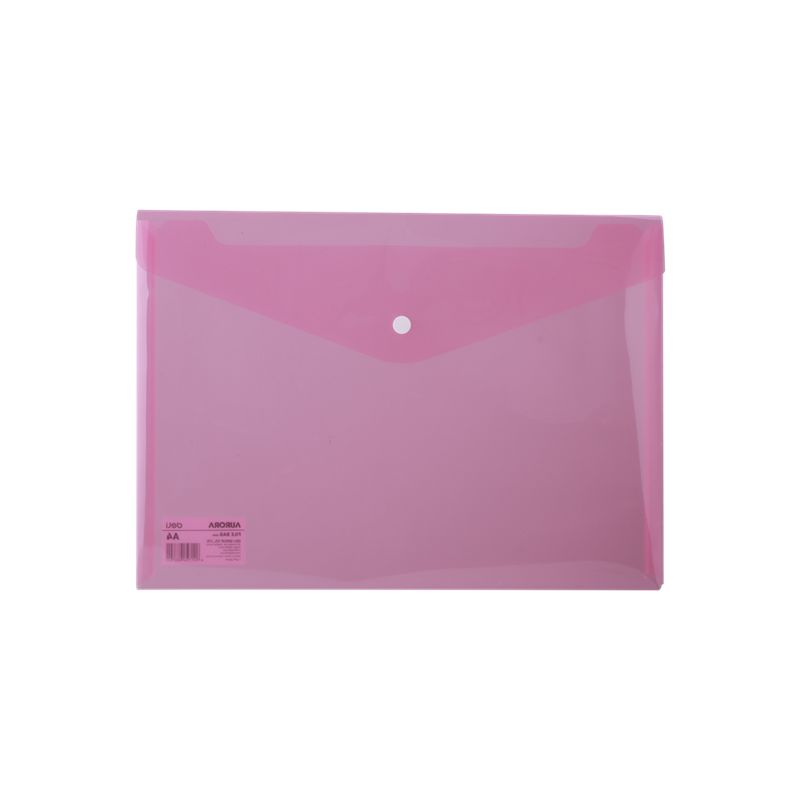 Carry Folder - A4 Transparent with Stud - Light Red - Deli