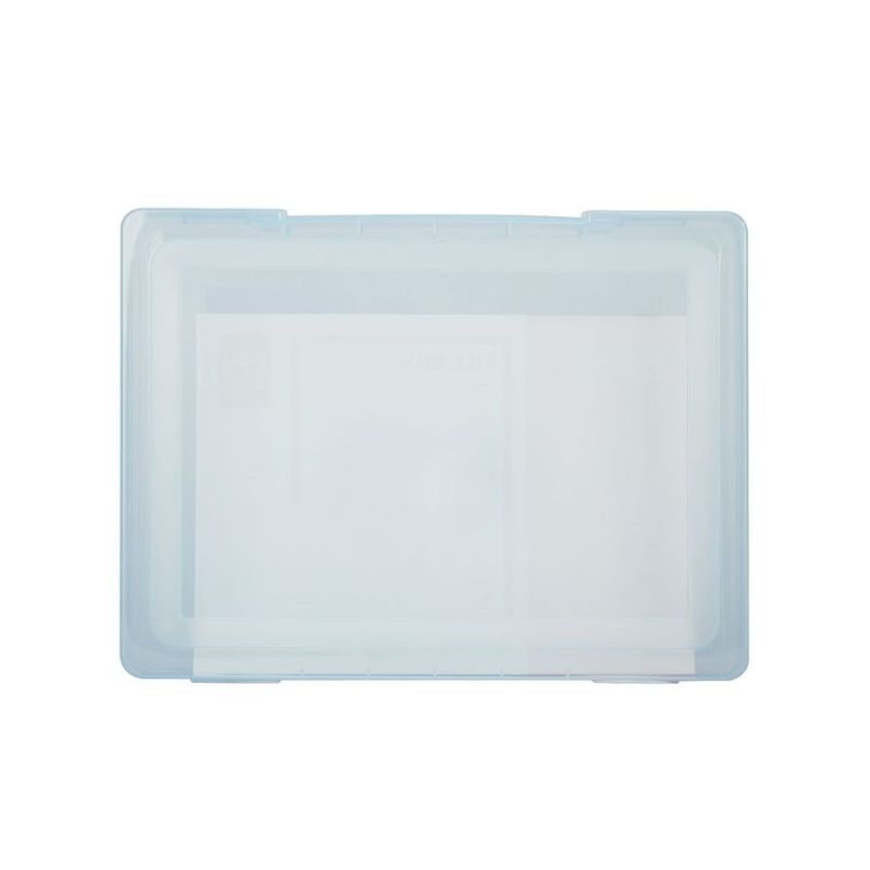 File Box A4 With handle translucent Red translucent Blue - Deli
