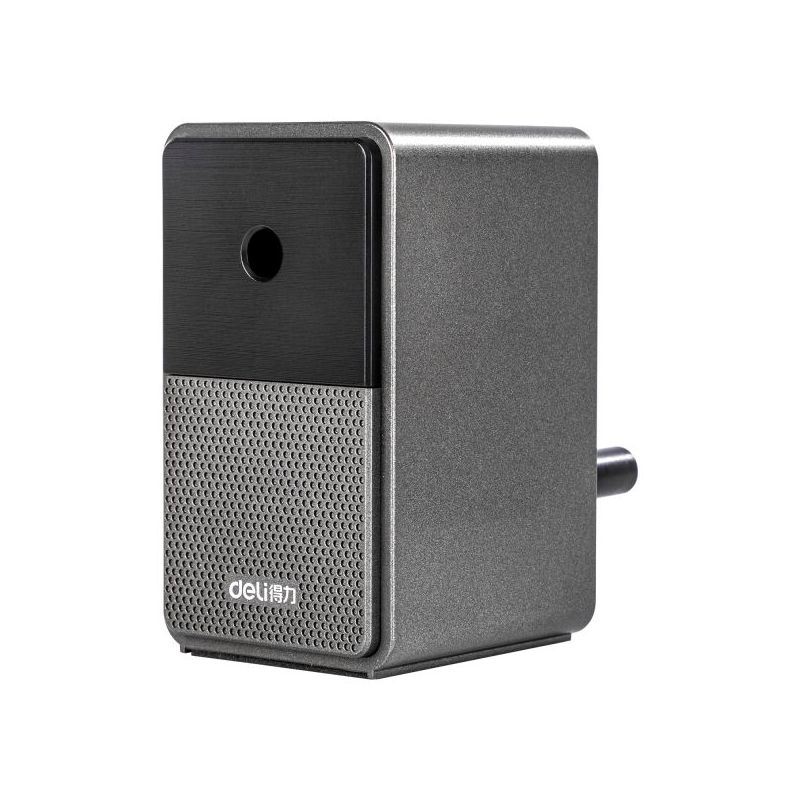 Sharpener - Rotary for graphite pencil 8mm - Black - Deli Desktop