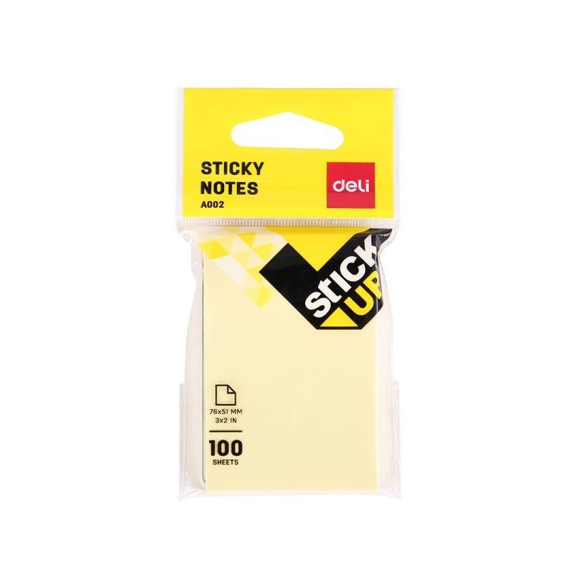 Sticky Notes 76x51mm 100 Sheets Yellow - Deli