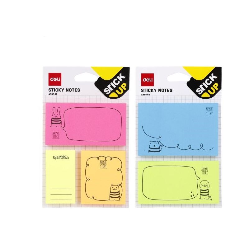Sticky Notes - 76x95mm 50 Sheets Bright Colours - Deli