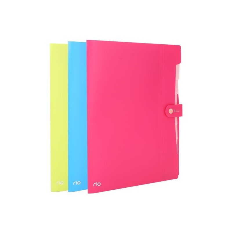 Expanding File A4 PP 8 Partition BlueGreenMagenta - Deli