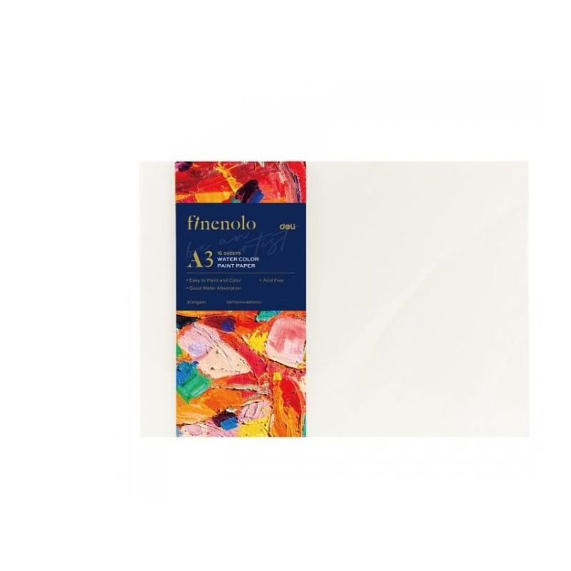 Sketch Paper Finenolo - A3 Watercolour Paper 300gsm 16 Sheets - Deli