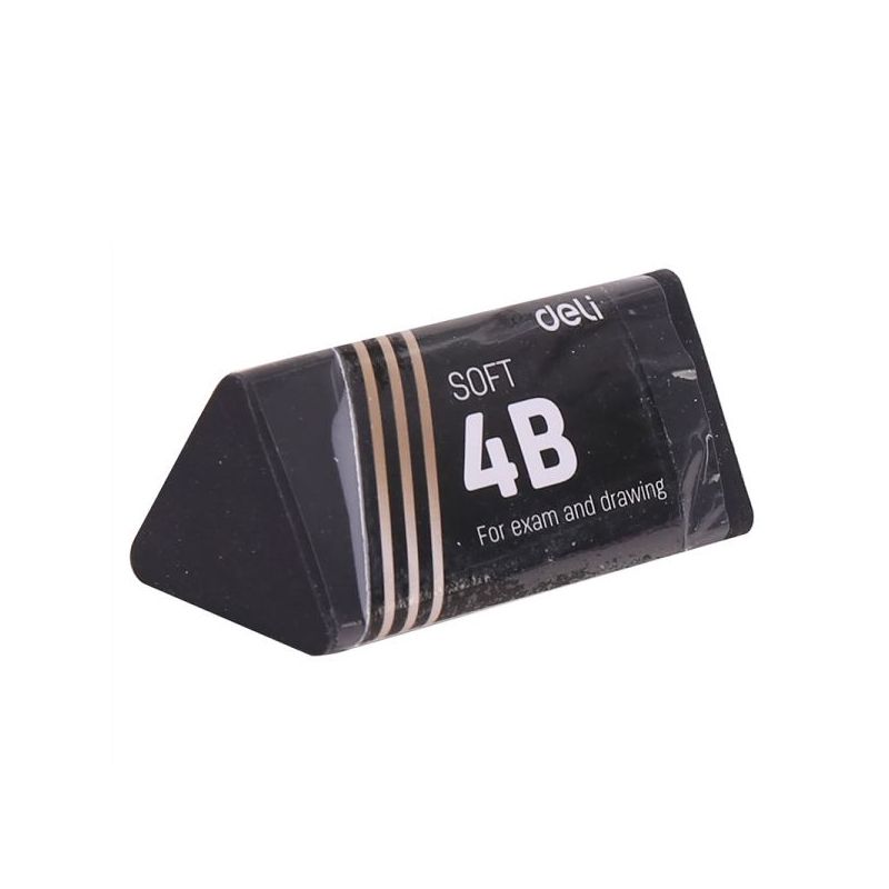 Eraser - 40x19x19mm (1pc) - Triangular Black - Deli