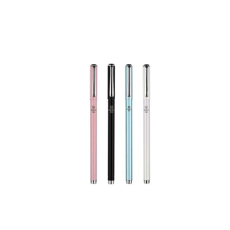 Pen - Gel - Black - Tip 0.5mm (1pc) in Metallic Barrel - Vision.K - Deli