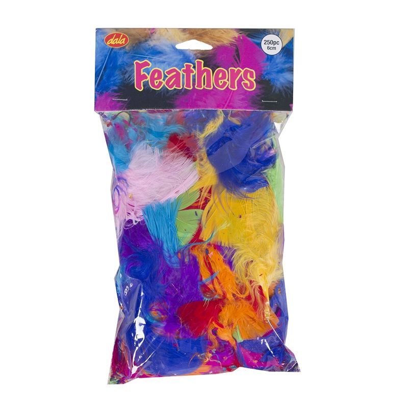 Feathers (6cm) - Assorted Colours (250pc)