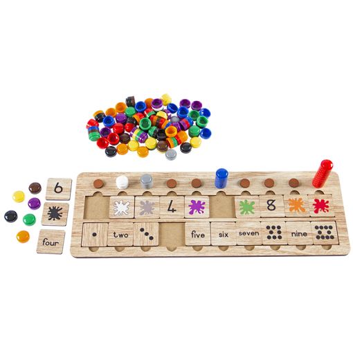 Counting Colour Stacker - Match Numbers, Names, Dots and Colours