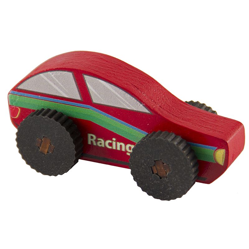 Wooden Coloured Car - Race - Small