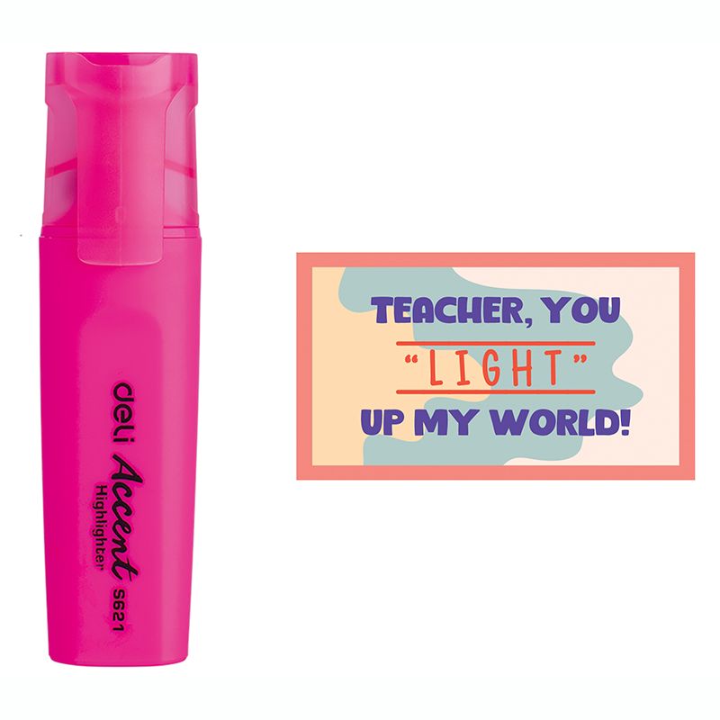 Teachers' Day Kit 1 - Highlighter with Card (Assorted) - English 2025
