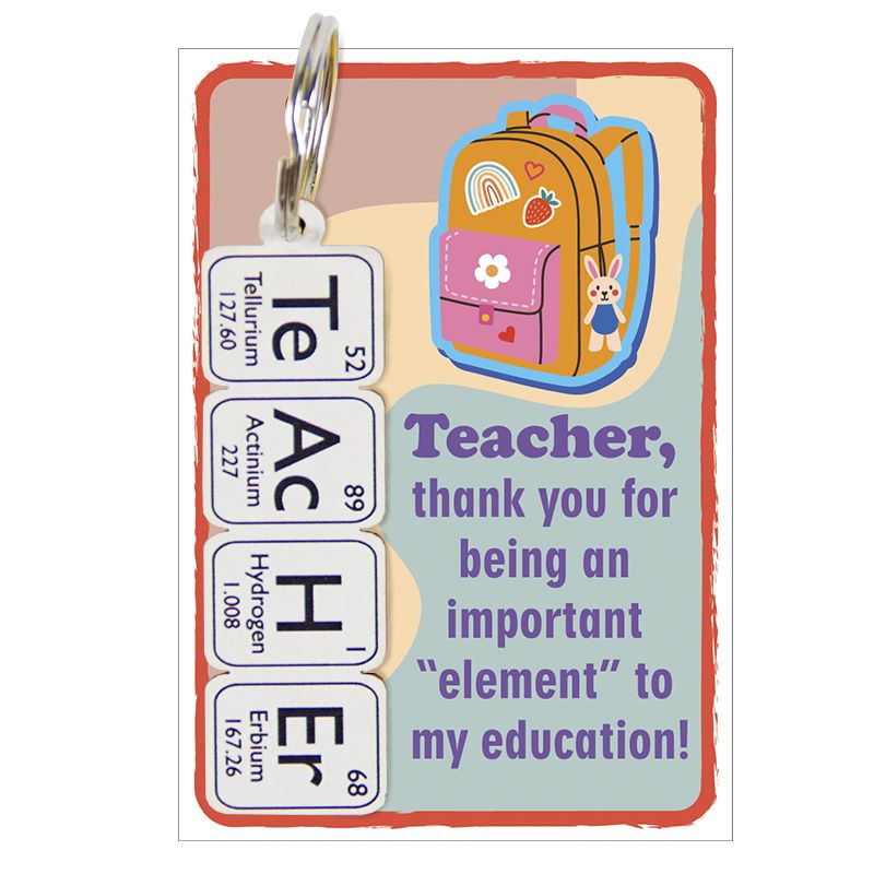 Teachers' Day Kit 5 - Periodic Table Keychain (Element Tiles) with card - 2025