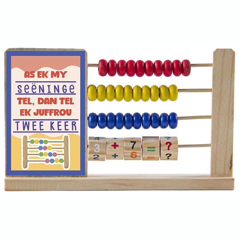 Teachers' Day Kit 6 - Small Abacus with Sticker (Blessed) Afrikaans 2025