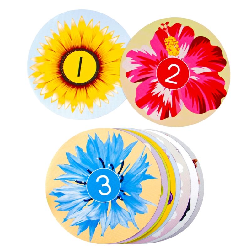 Maths PVC Circle - Number Flowers 1-10