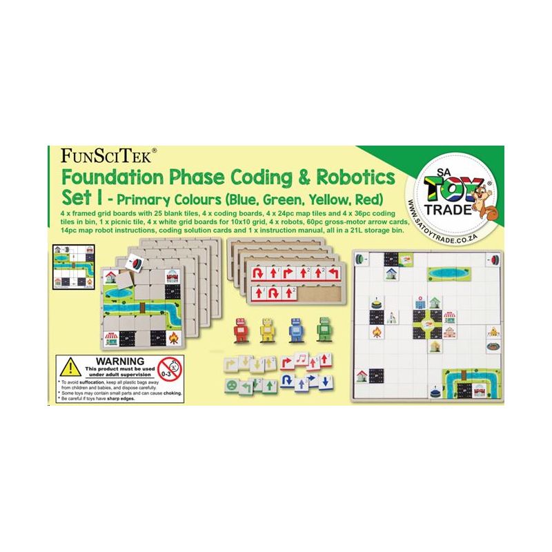 Coding & Robotics - Unplugged Coding & Game Set 1 (4 learners) FunSciTek