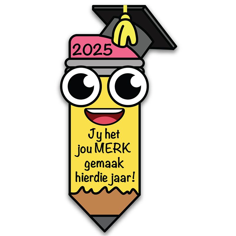 Graduation Kit 1 - Pencil Design Magnets 20pc (Afrikaans) - 2025