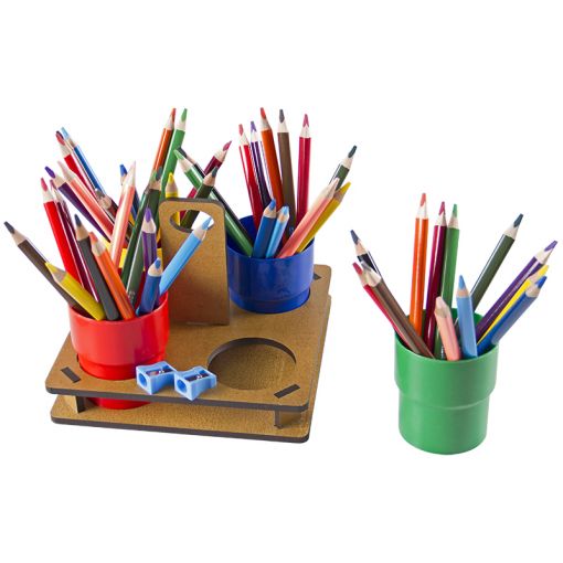 Colour Pencils (48pc) Jumbo with Caddy and Sharpener