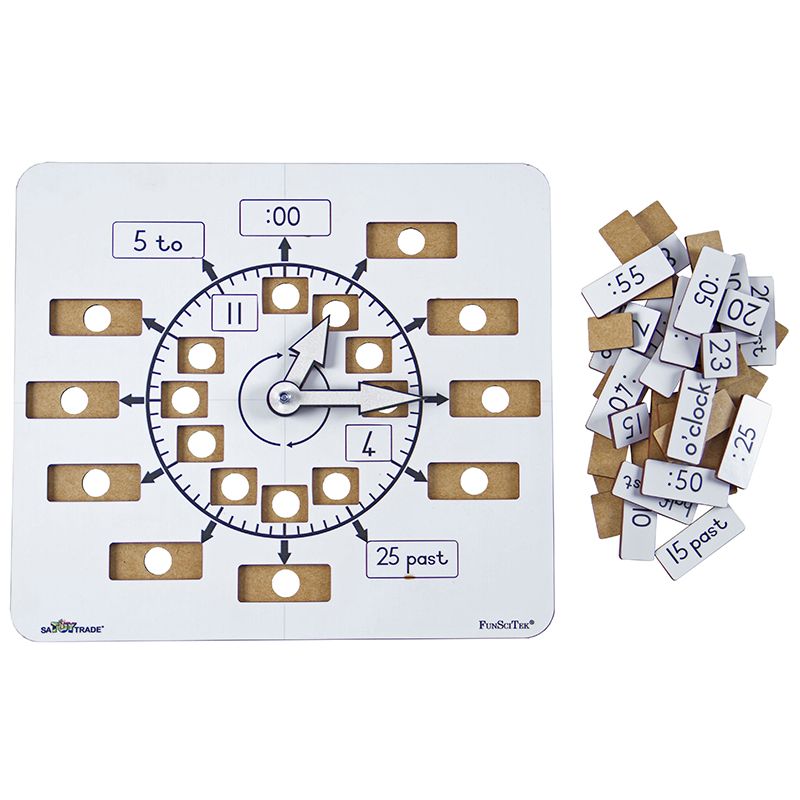 Wooden Clock - Learner Analog/Digital Insert - English