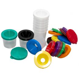 Paint Pots Clear & Coloured...