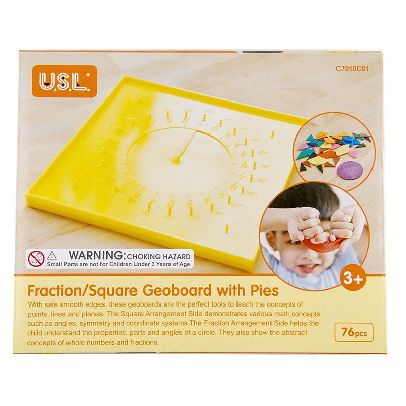 Geoboard 20cm (Square11x11 & Circular) with 51pc fraction circles