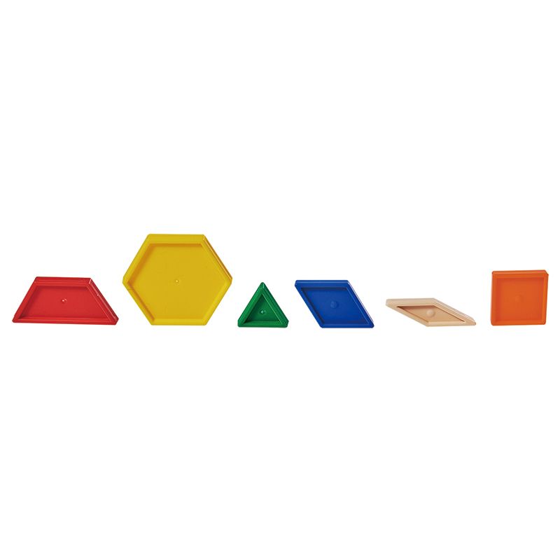 Pattern Blocks 6-shape 6-colour - 2-side Recessed  (250pc)
