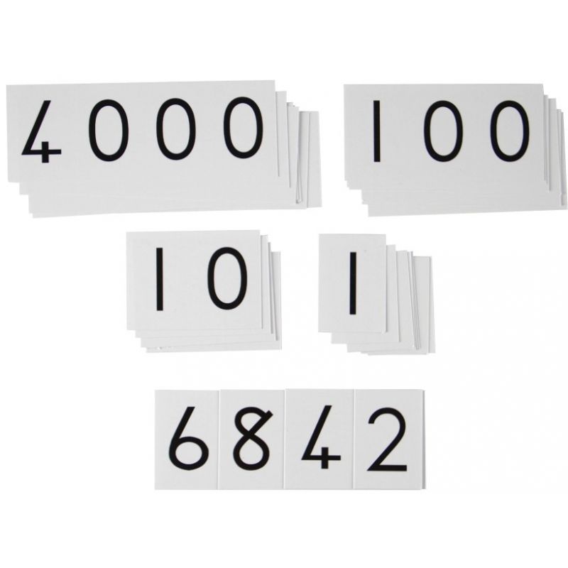 Number Builder (1-90 000) Place Value Flard Cards (45pc) - Carton