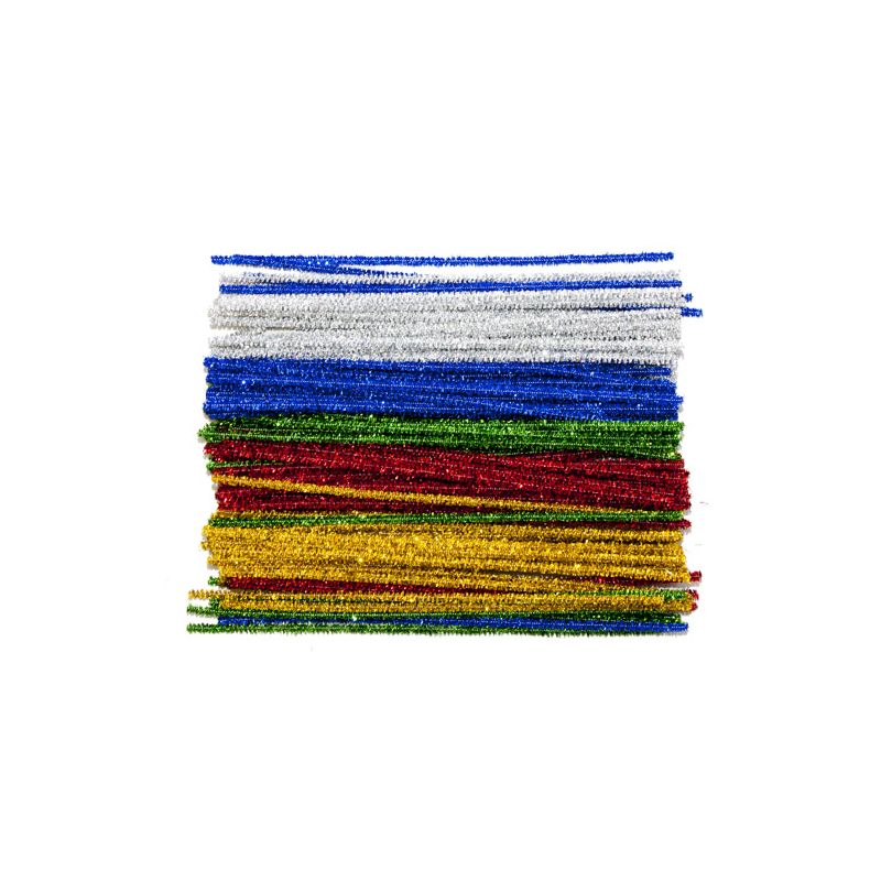 Pipe Cleaners (100pc) - Tinsel / Glitter Assorted Colours