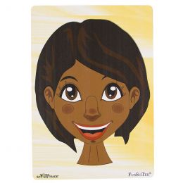 Frame Puzzle A4 - Face Girl (wood) - African